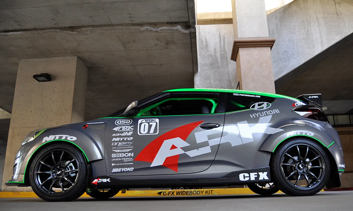 2012-2017 Hyundai Veloster C-FX Carbon Fiber Side Skirts
