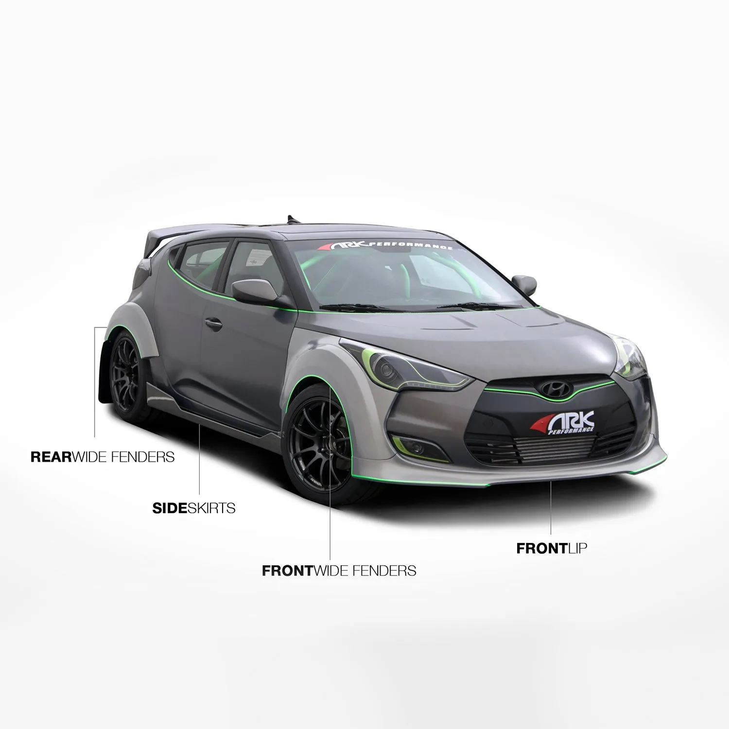 2012-2017 Hyundai Veloster C-FX Carbon Fiber Side Skirts