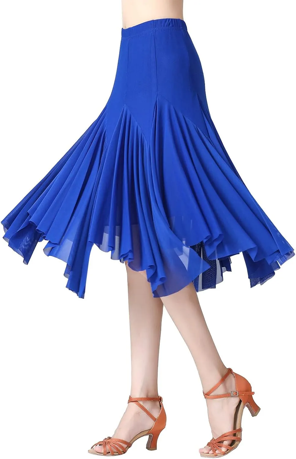 AFAVOM Ballroom Dance Skirts for Women Ballroom Dancing Long Swing Waltz Latin Salsa Belly Dance Skirt Flamenco Dress Costume