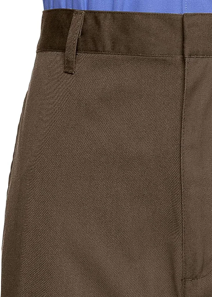 AKA Half Elastic Wrinkle Free Flat Front Men's Slacks  Relaxed Fit Twill Casual Pant
