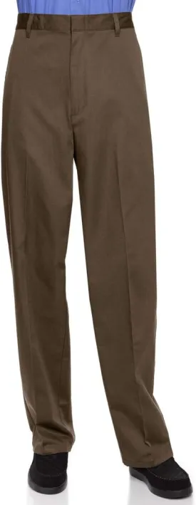 AKA Half Elastic Wrinkle Free Flat Front Men's Slacks  Relaxed Fit Twill Casual Pant