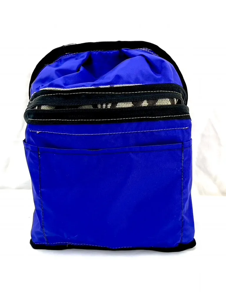 Backpack, Small, in Bronze and Grey Arabesque