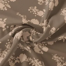 Beautiful Brown Floral Branch Digital Printed Fabric - Weightless
