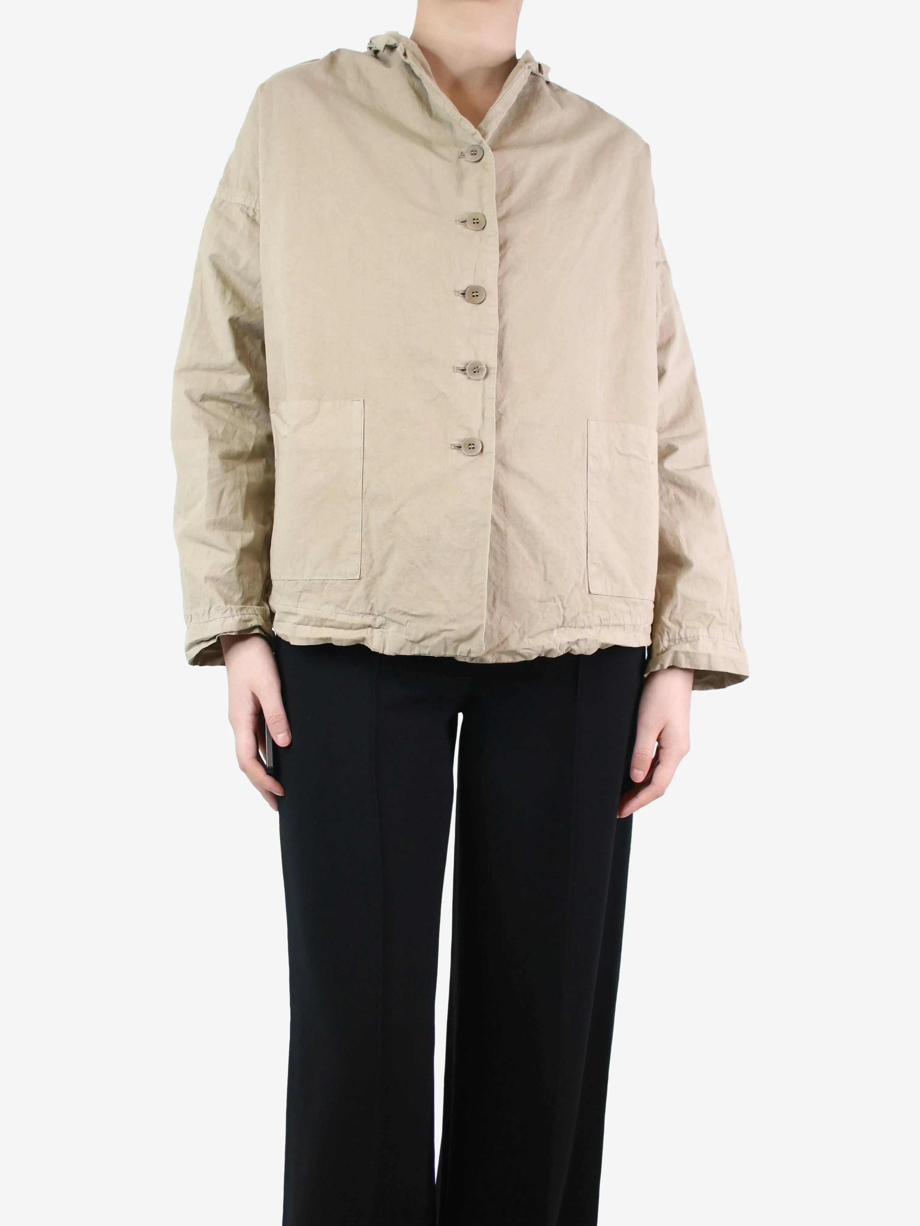 Beige cotton jacket - size M
