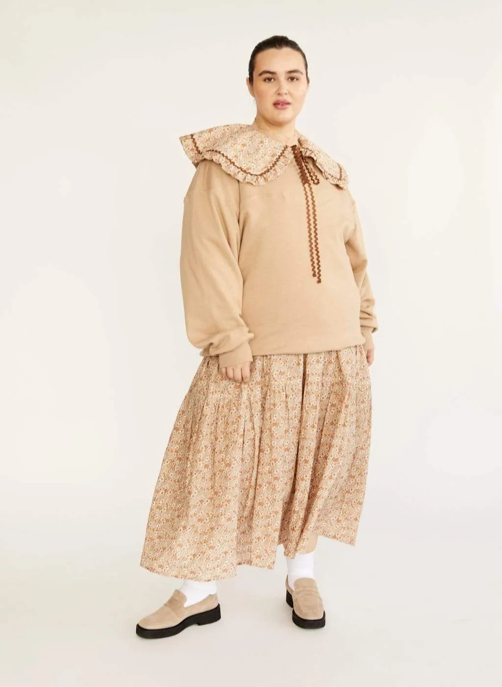 Beige Floral Sawyer Dress