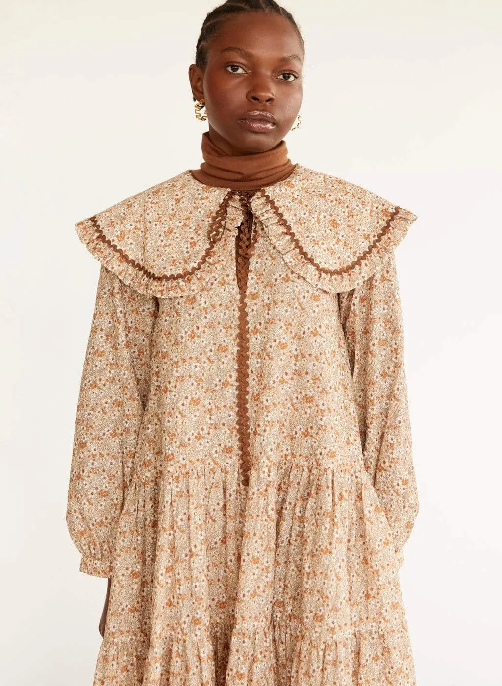 Beige Floral Sawyer Dress