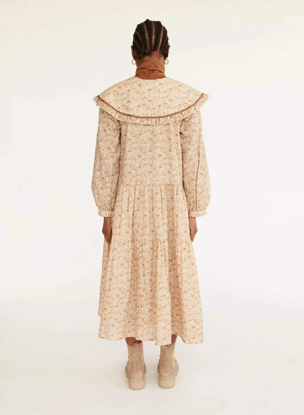 Beige Floral Sawyer Dress