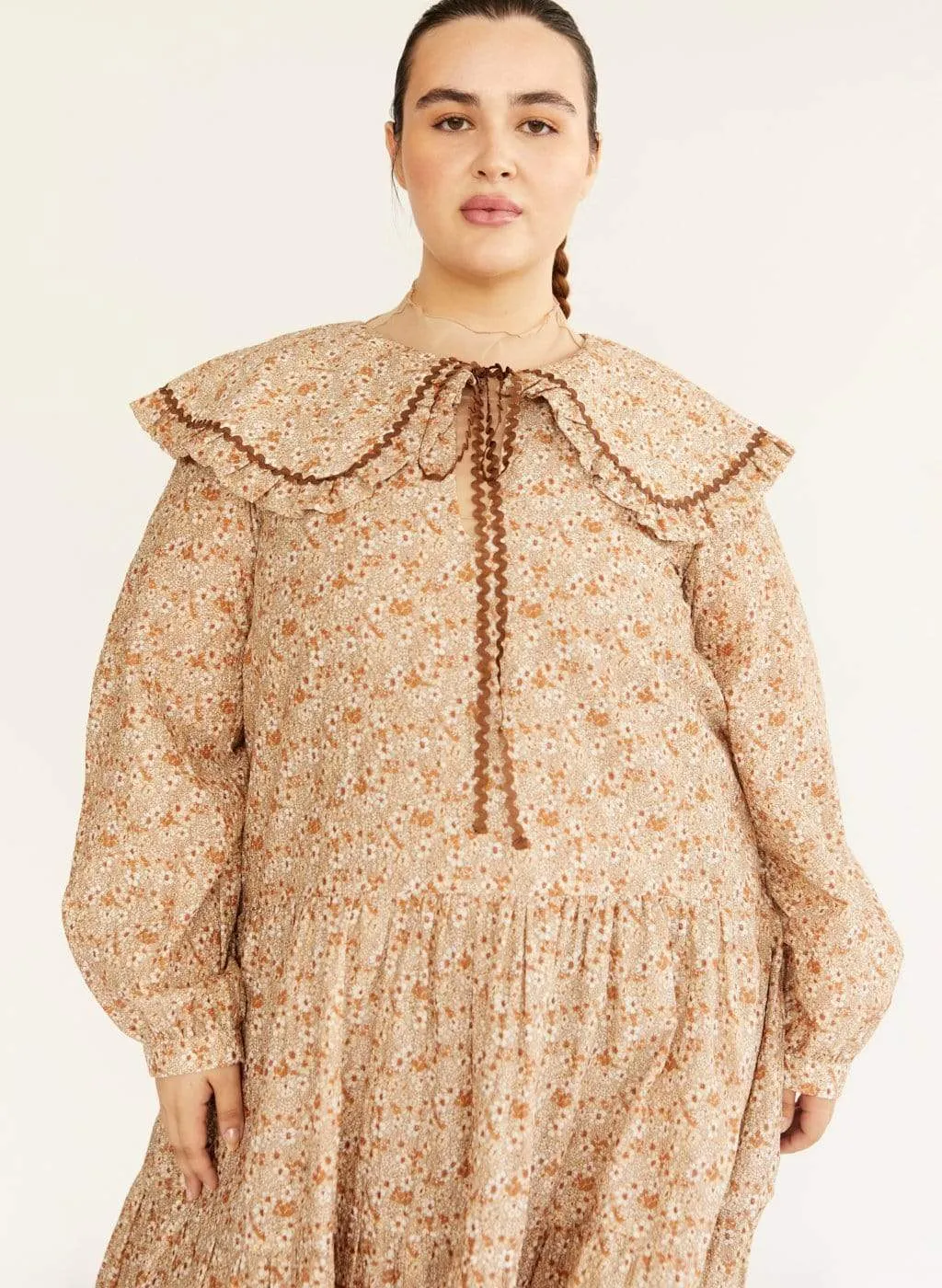 Beige Floral Sawyer Dress
