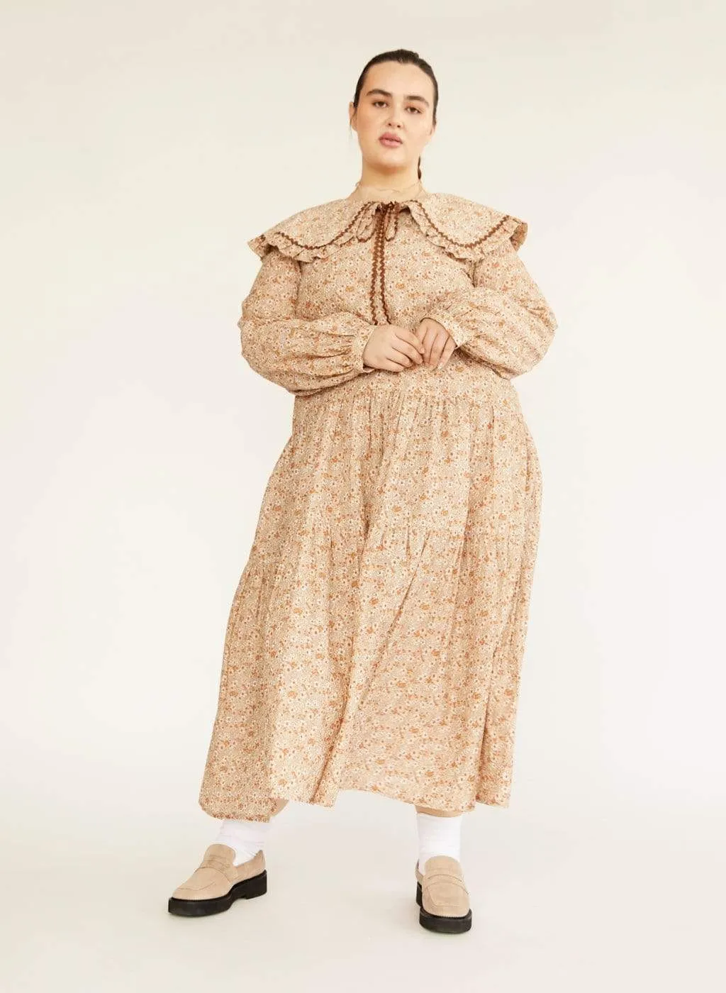 Beige Floral Sawyer Dress