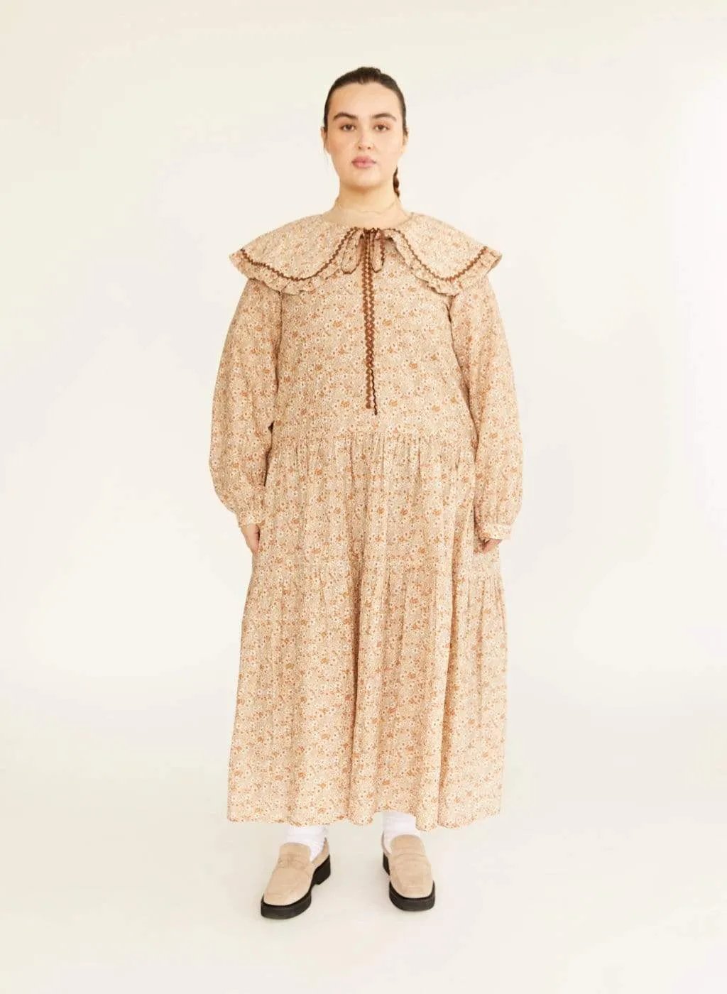 Beige Floral Sawyer Dress