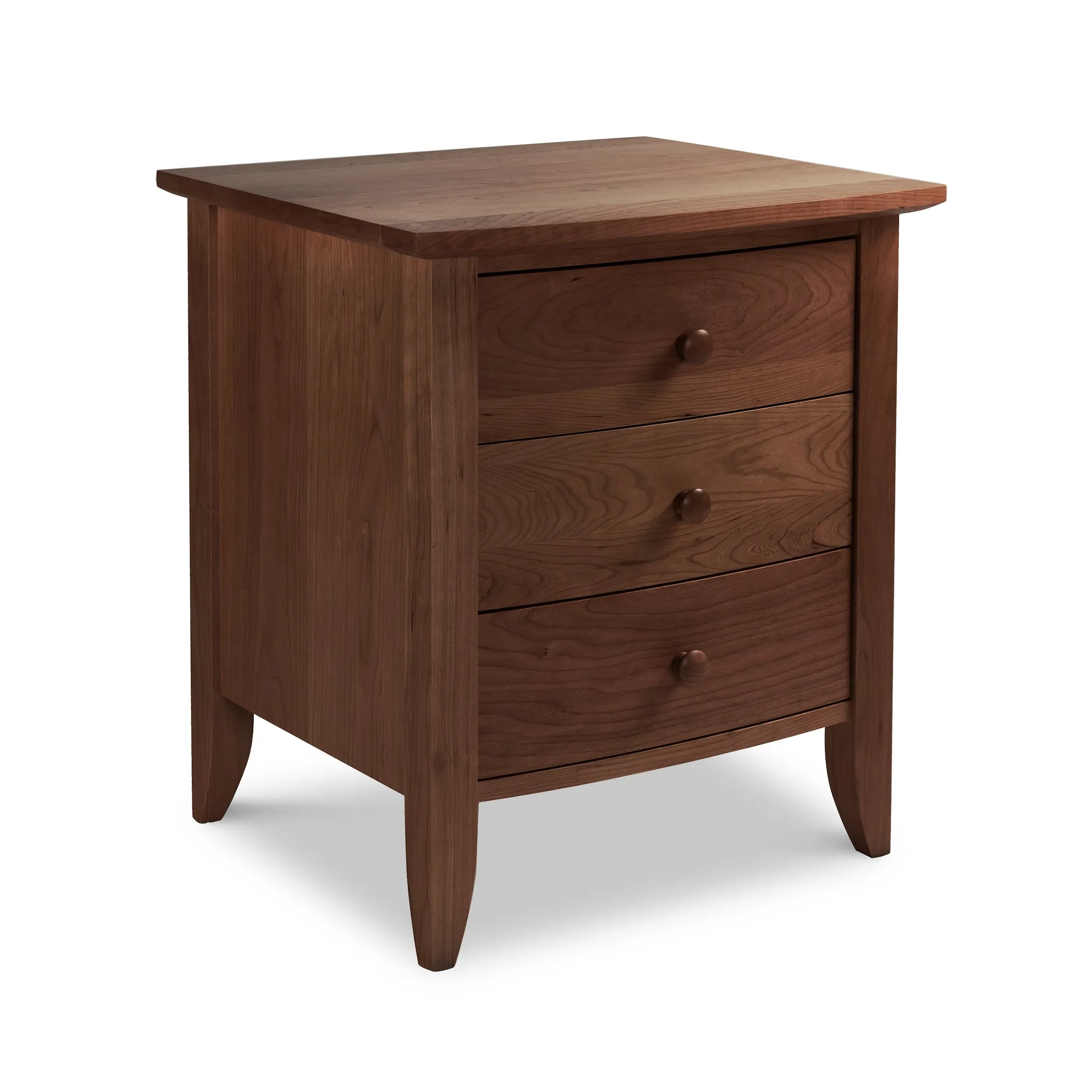Bow Front 3-Drawer Nightstand