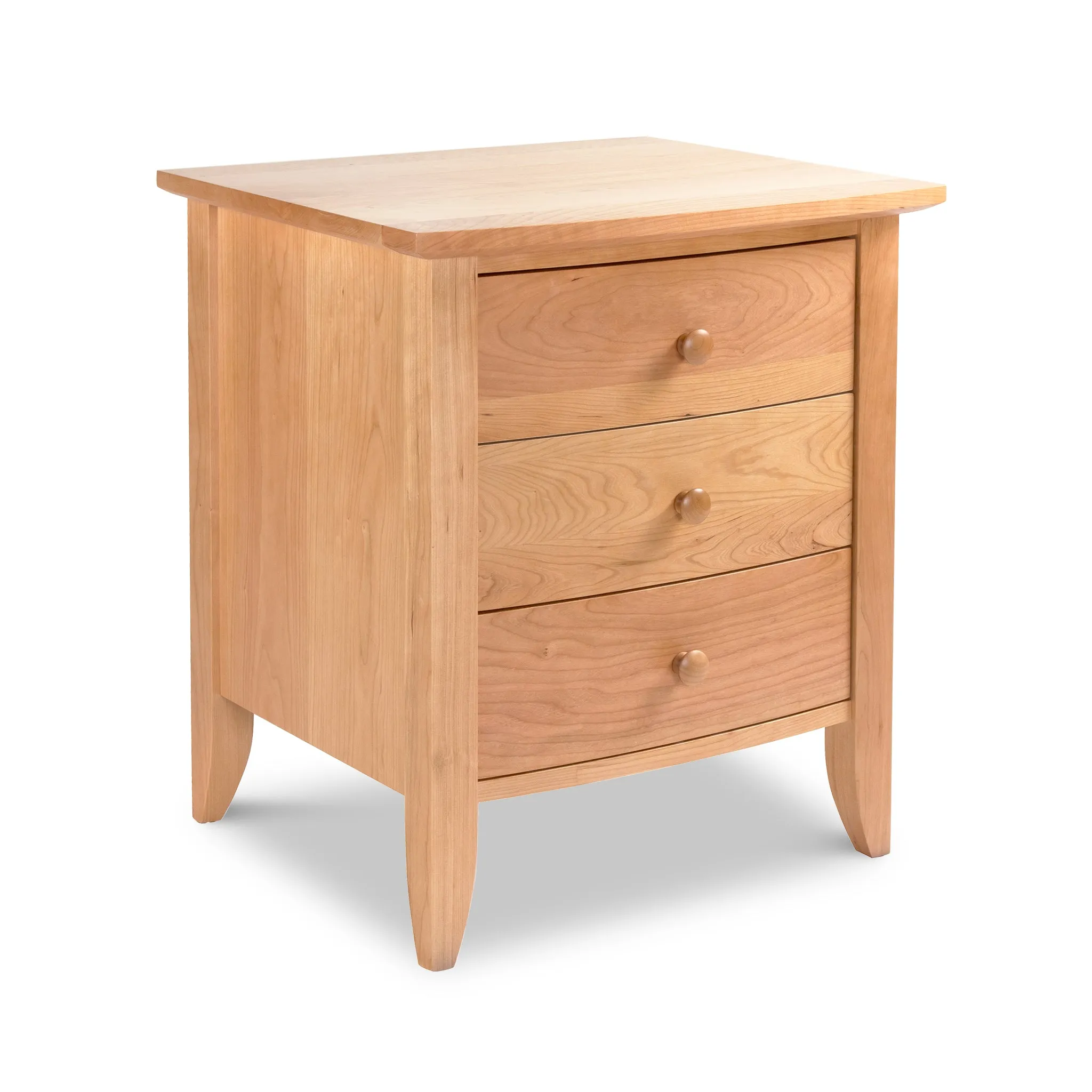 Bow Front 3-Drawer Nightstand