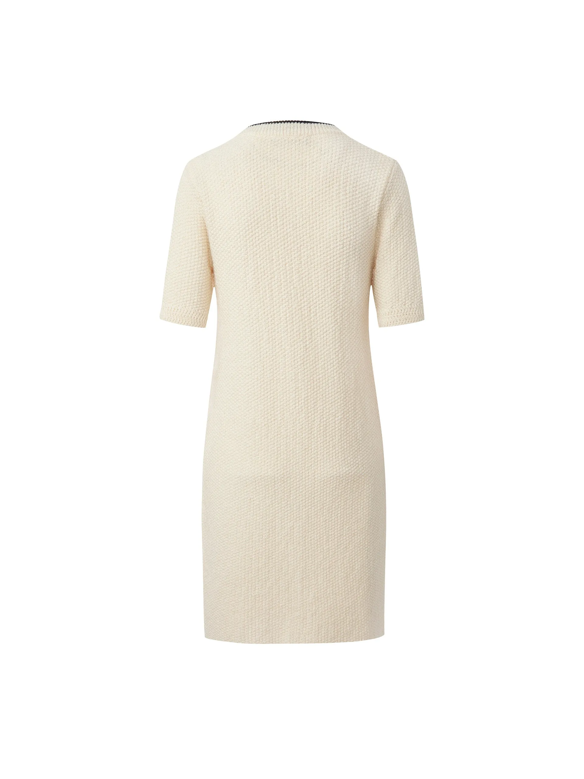 Button Up Contrast Knit Dress