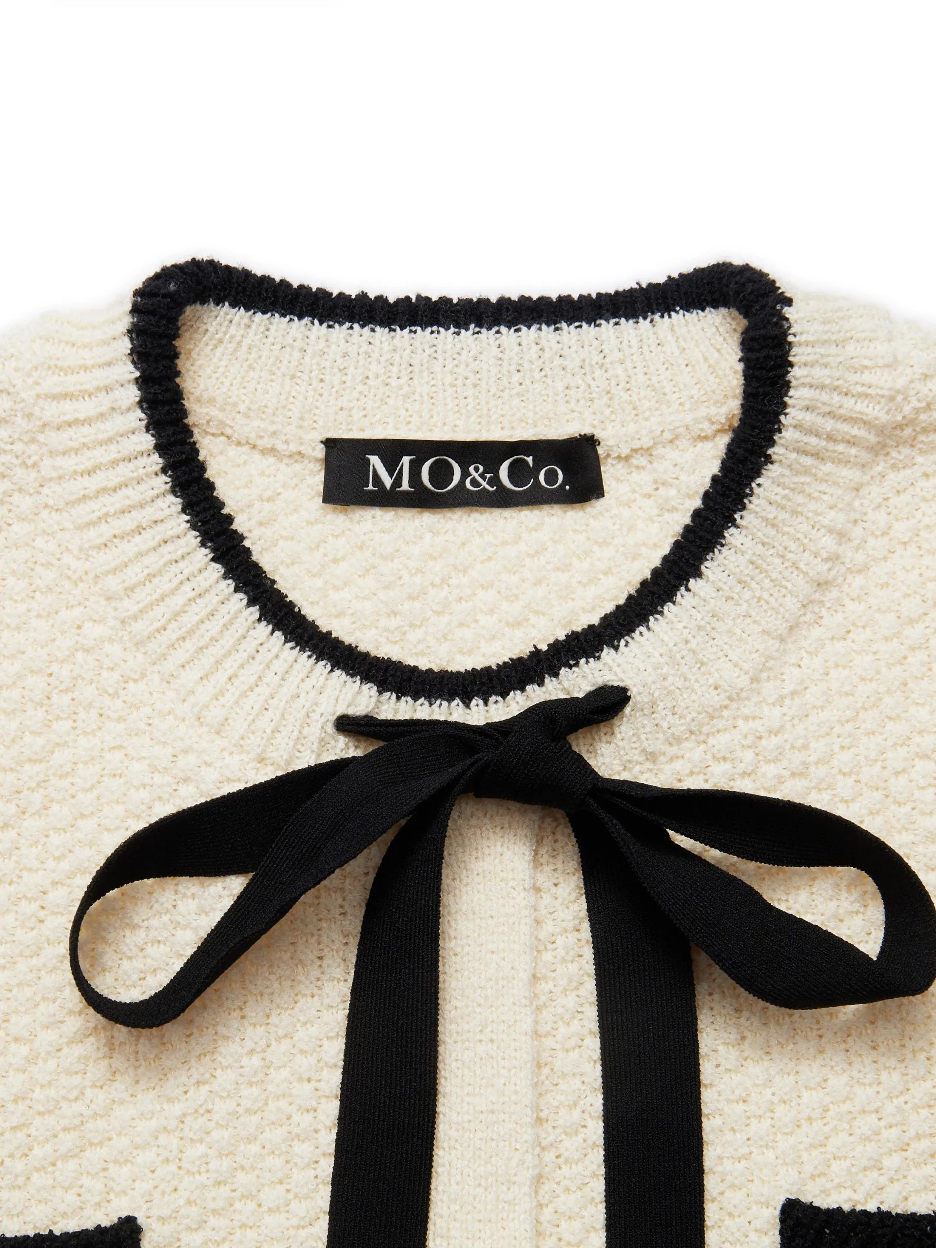 Button Up Contrast Knit Dress