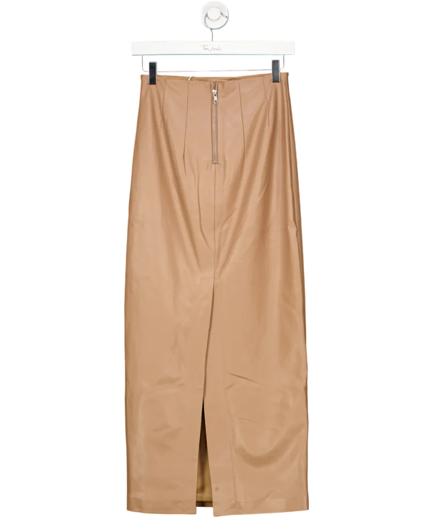 Camila Coelho Beige Bruna Maxi Skirt UK XS