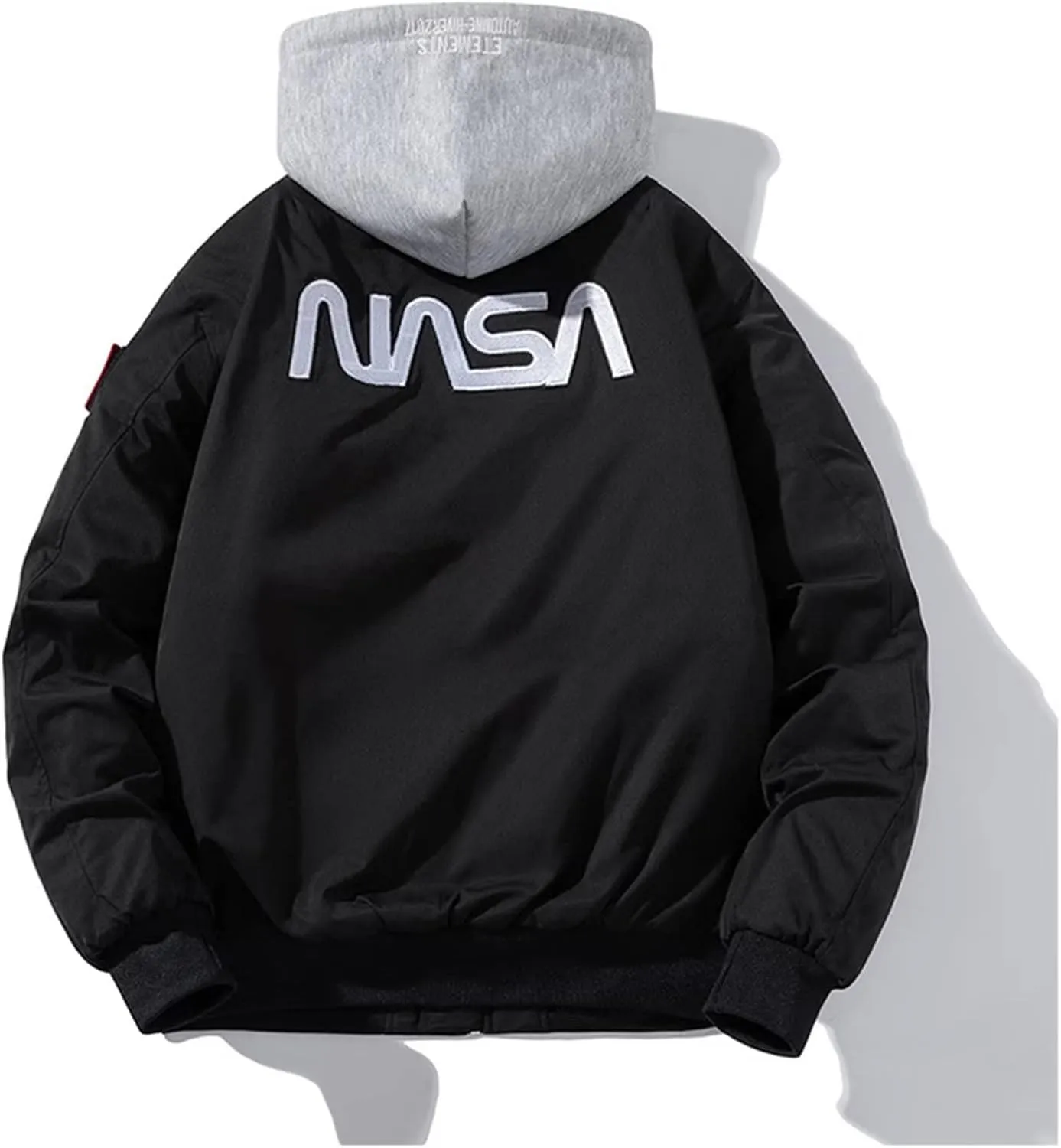 Casual jackets, Men Biker Bomber Jacket, NASA MA-1 Military Flight Jacket Light Air Force Moto Street Coat