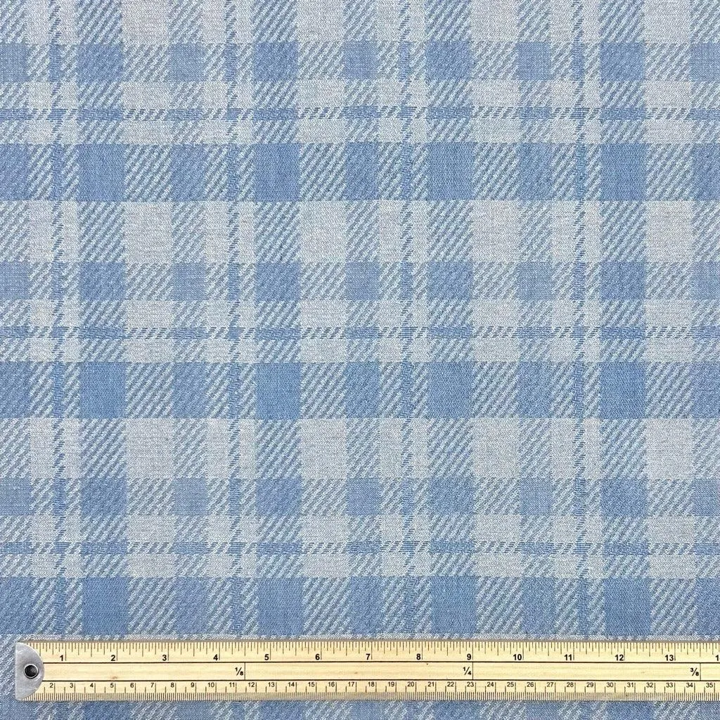 Checkered Jacquard Denim Fabric