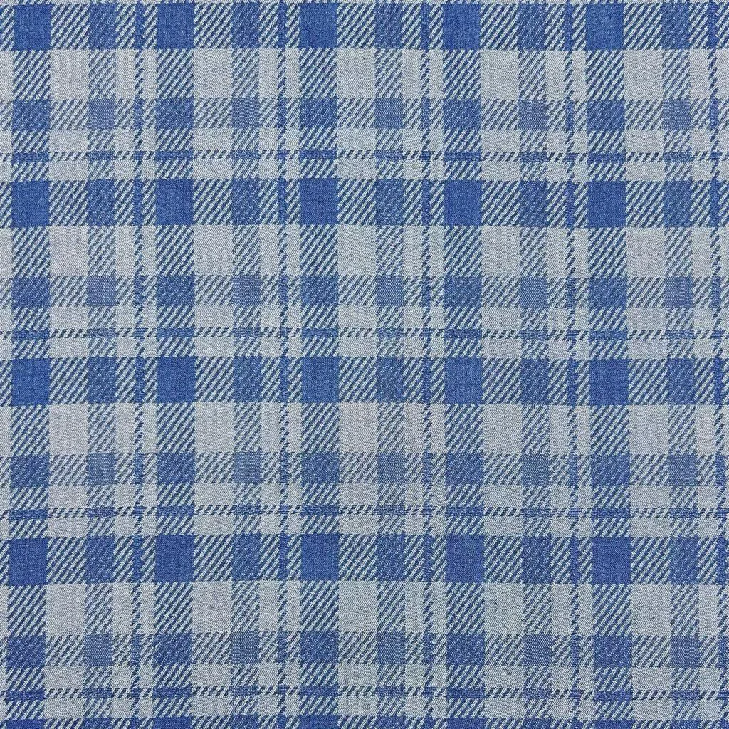 Checkered Jacquard Denim Fabric