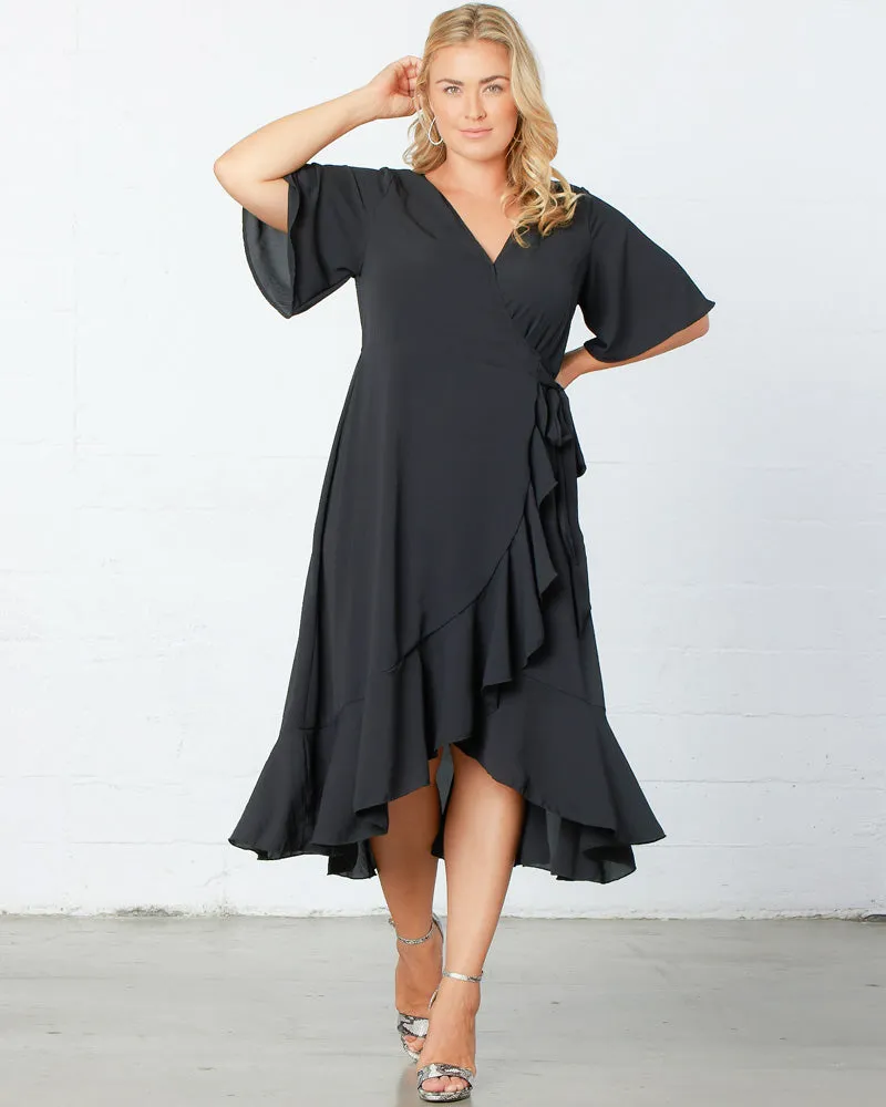 Chloe Crepe Wrap Dress