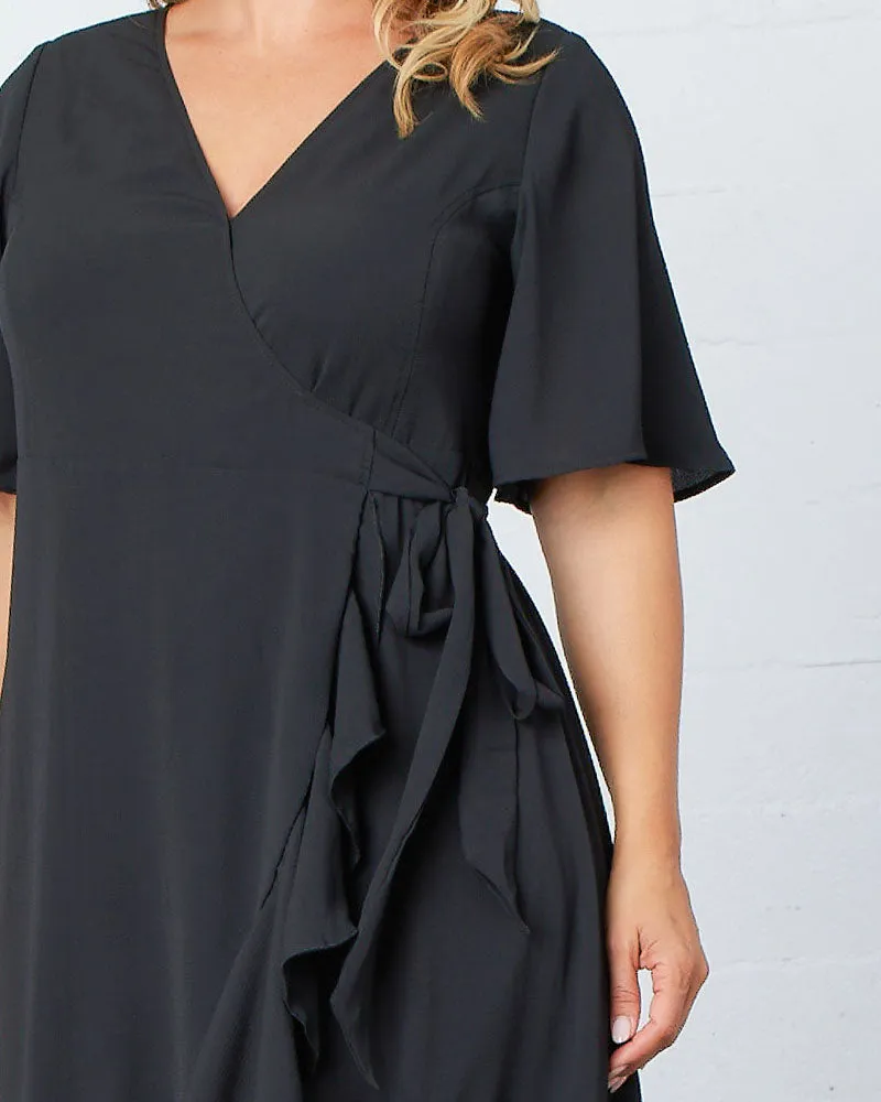 Chloe Crepe Wrap Dress