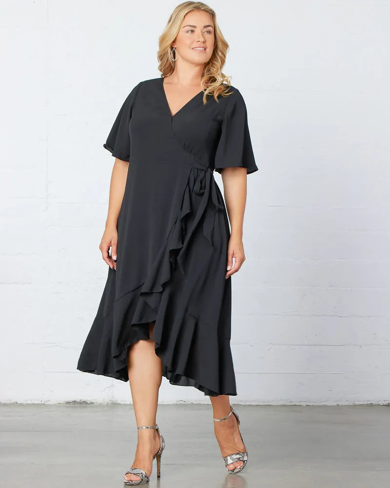 Chloe Crepe Wrap Dress
