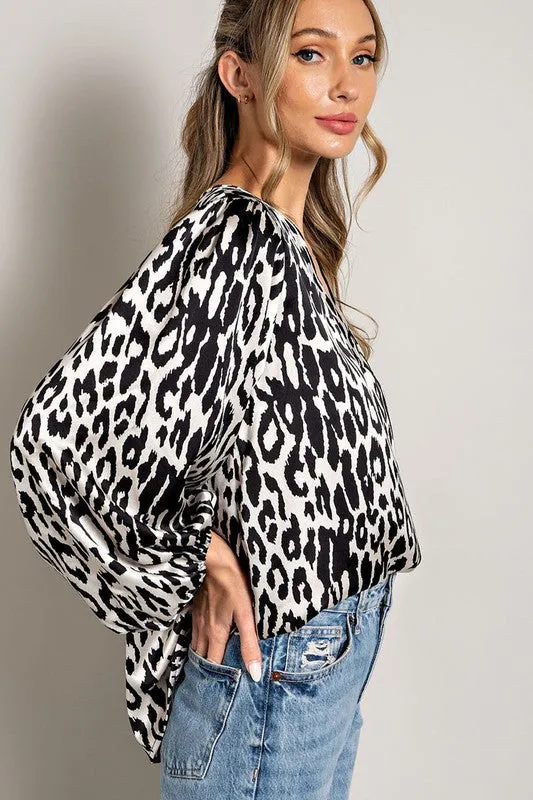 Curvy Girl Leopard Print Long Sleeve