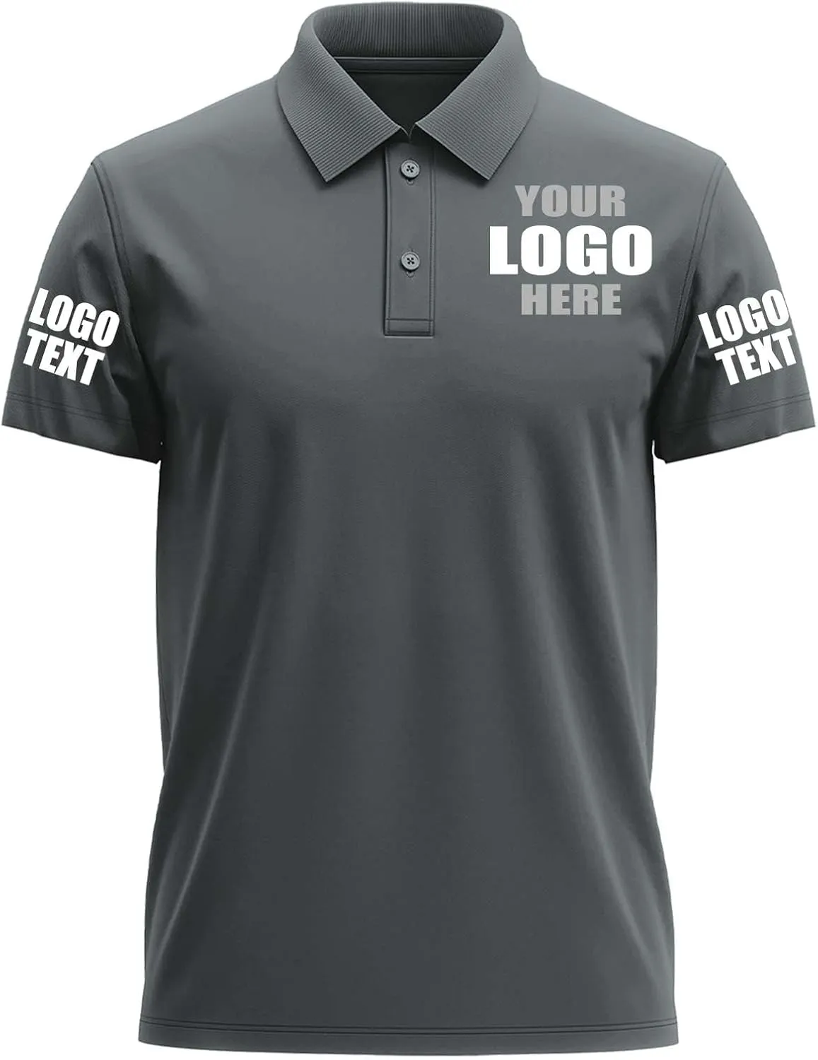 Custom Polo Shirts Desgin Your Own Embroidered Print Customized Text/Logo/Photo Personalized Golf Work Polo FrontBack