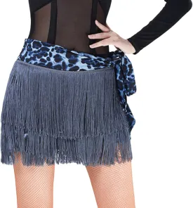 Dance Latin Ballroom Skirts for Women Tango Salsa Fringe Swing Hip Scarf Rumba Irregular Hem Dancewear