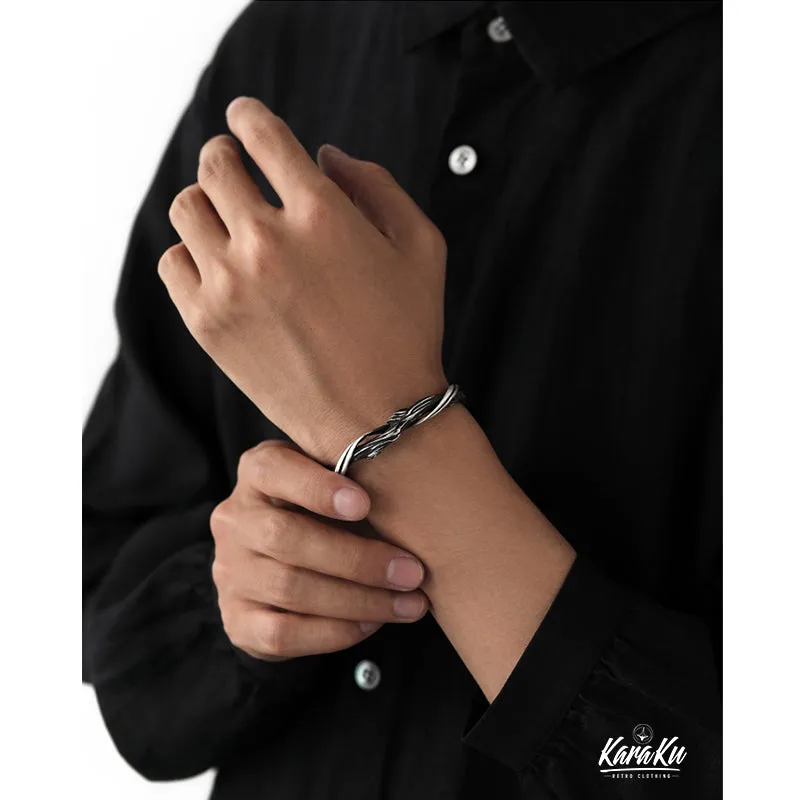 Dead Branches Shape Tibetan Silver Bracelet