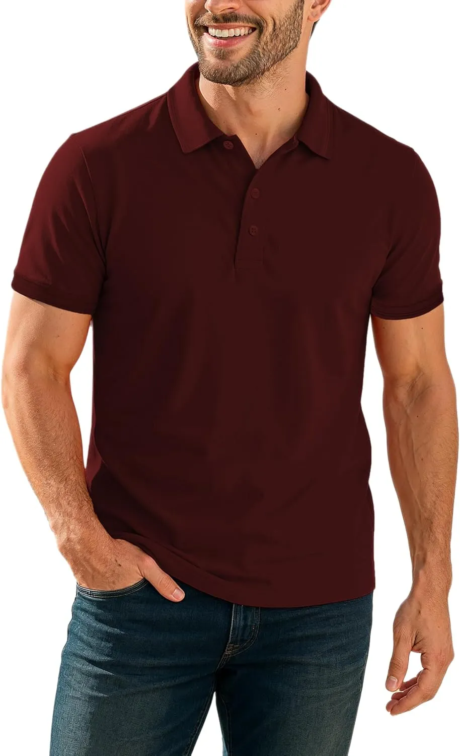 Decrum Mens Polo Shirts Short Sleeve Casual Collared Golf Polo Shirts for Men