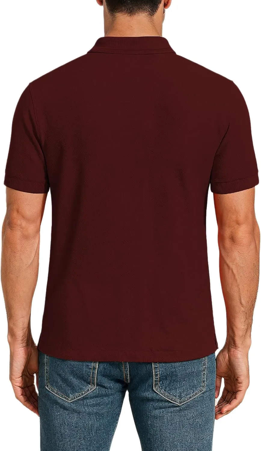 Decrum Mens Polo Shirts Short Sleeve Casual Collared Golf Polo Shirts for Men