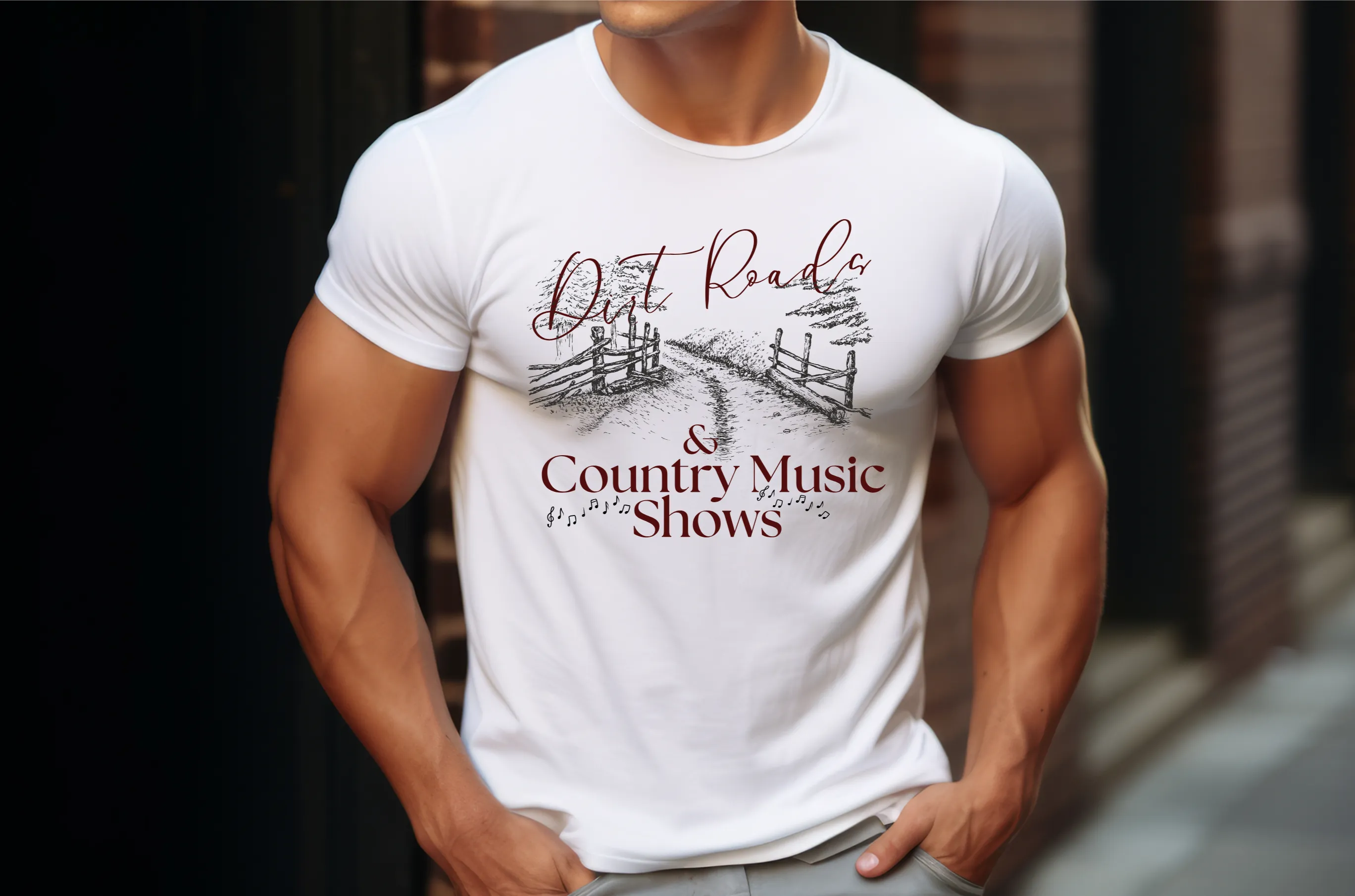 Dirt roads and Country Music Shows T-Shirt, Western T-shirt, Music T-Shirt