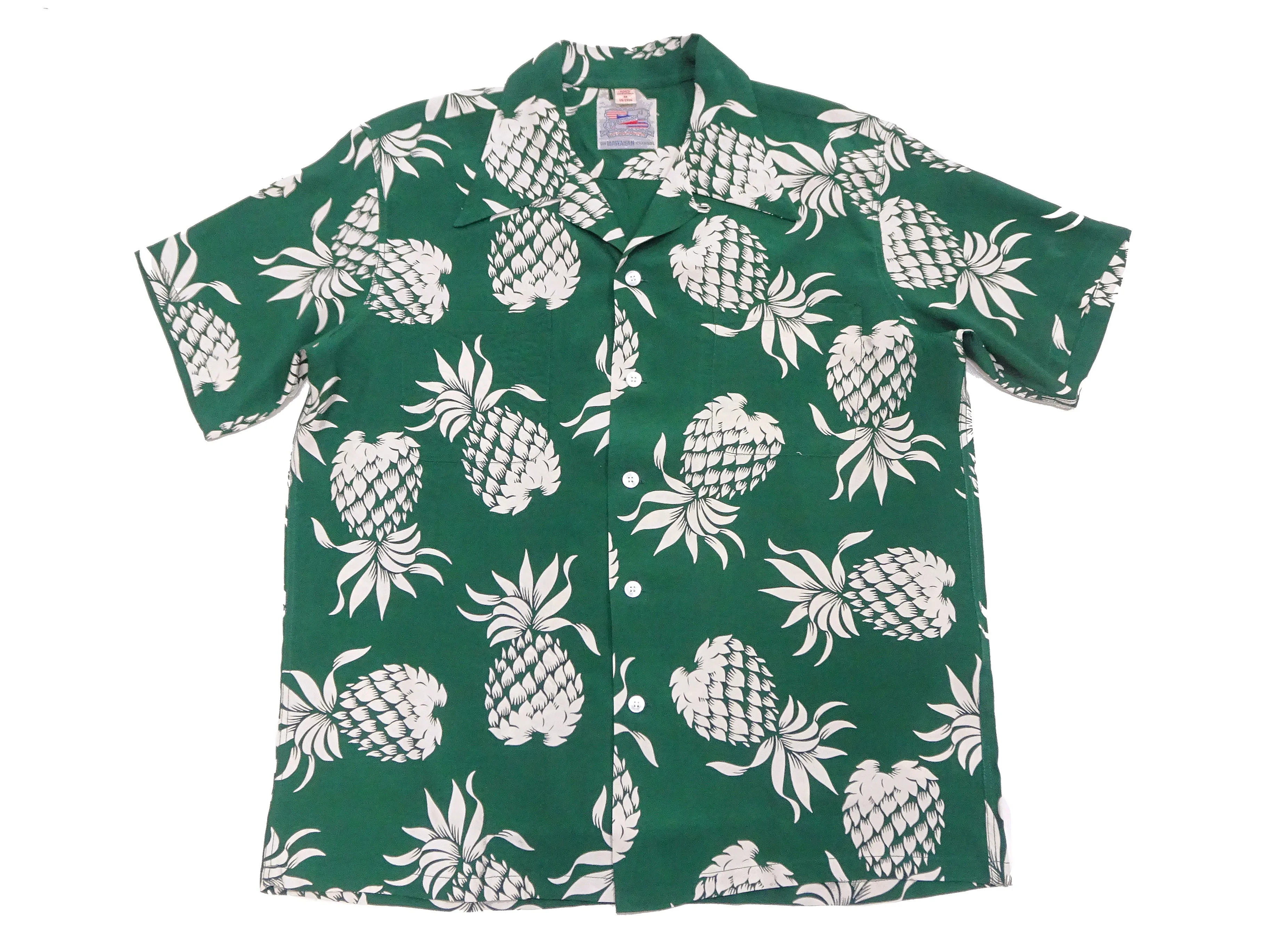 Duke Kahanamoku Hawaiian Shirt Men's Duke's Pineapple Short Sleeve Rayon Aloha Shirt DK36201 146 Green