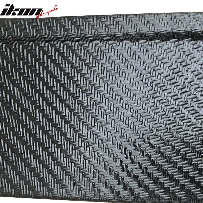 Fits 04-10 BMW E60 Carbon Texture Side Skirts Ext Flat Bottom Line Lip