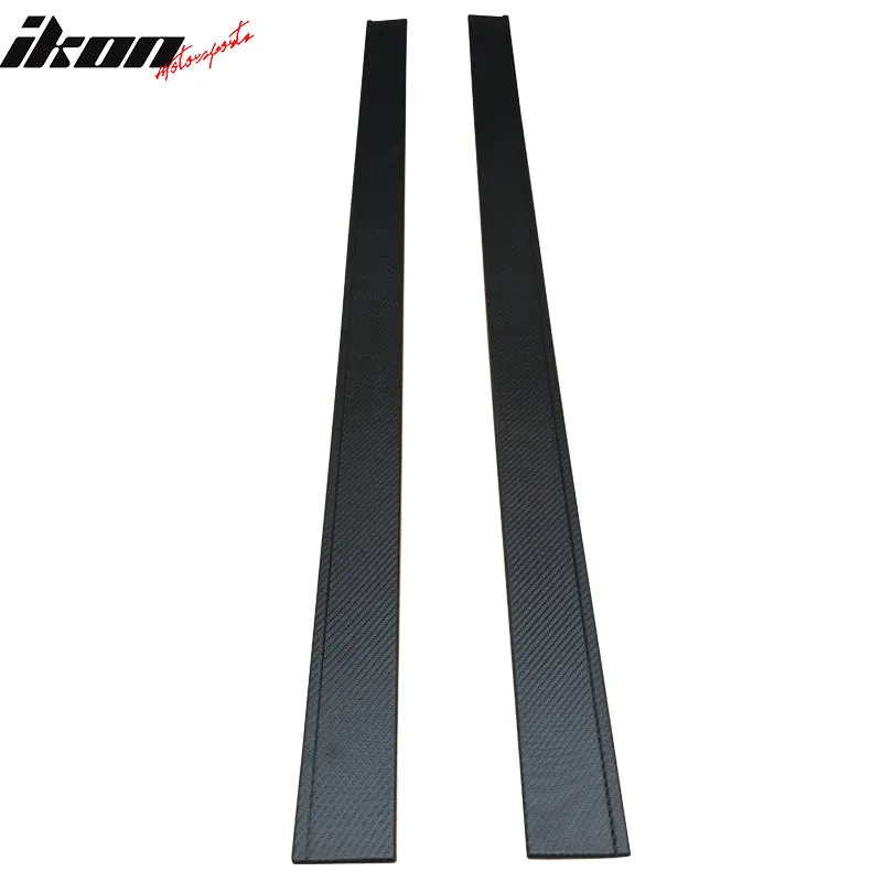 Fits 14-19infiniti Q50 Carbon Texture Side Skirts Ext Bottom Line Lip