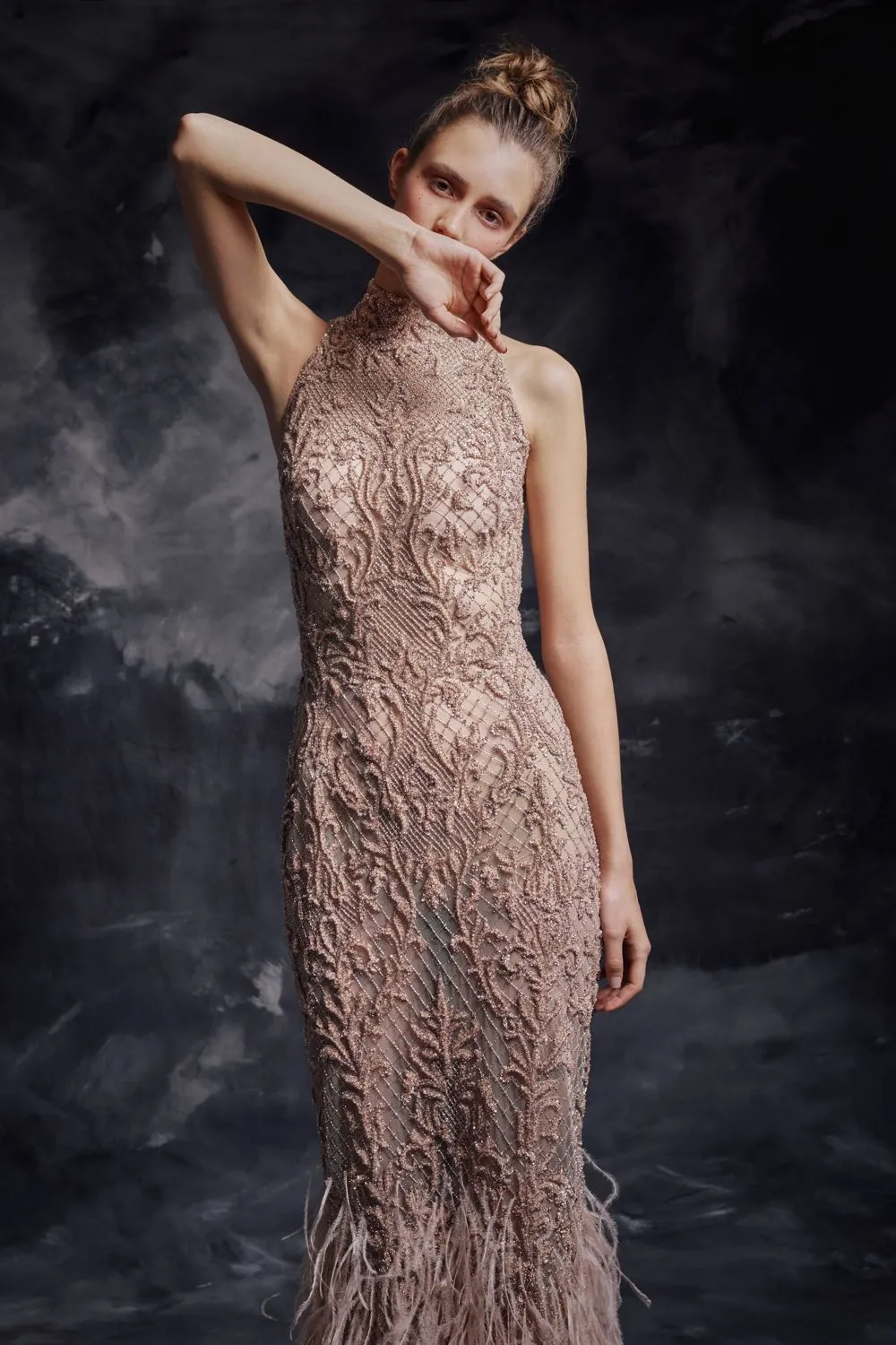 Fully Embroidered Mermaid Gown