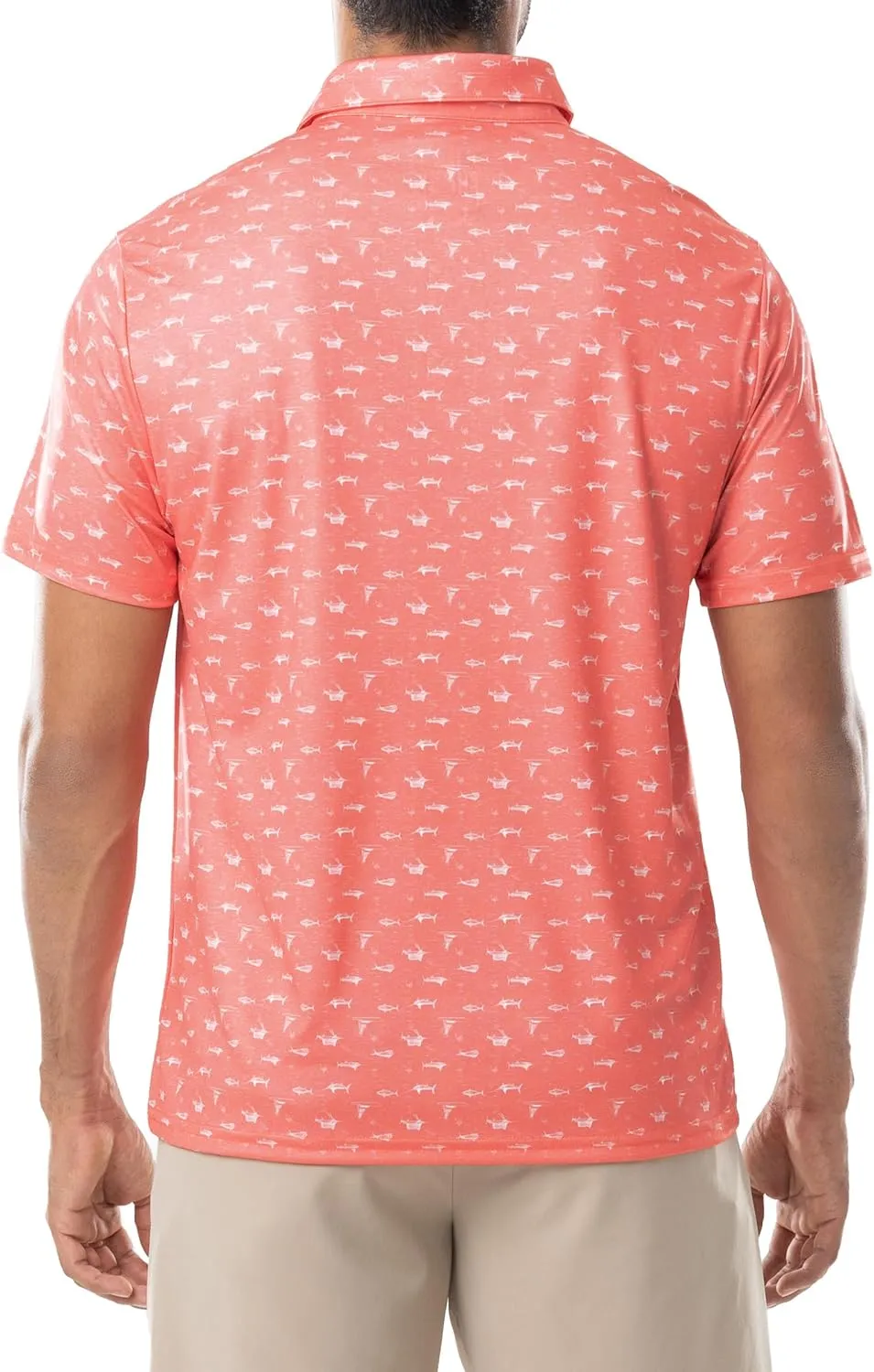 Guy Harvey Mens Performance Recycled Polyester Short Sleeve Polo Shirt