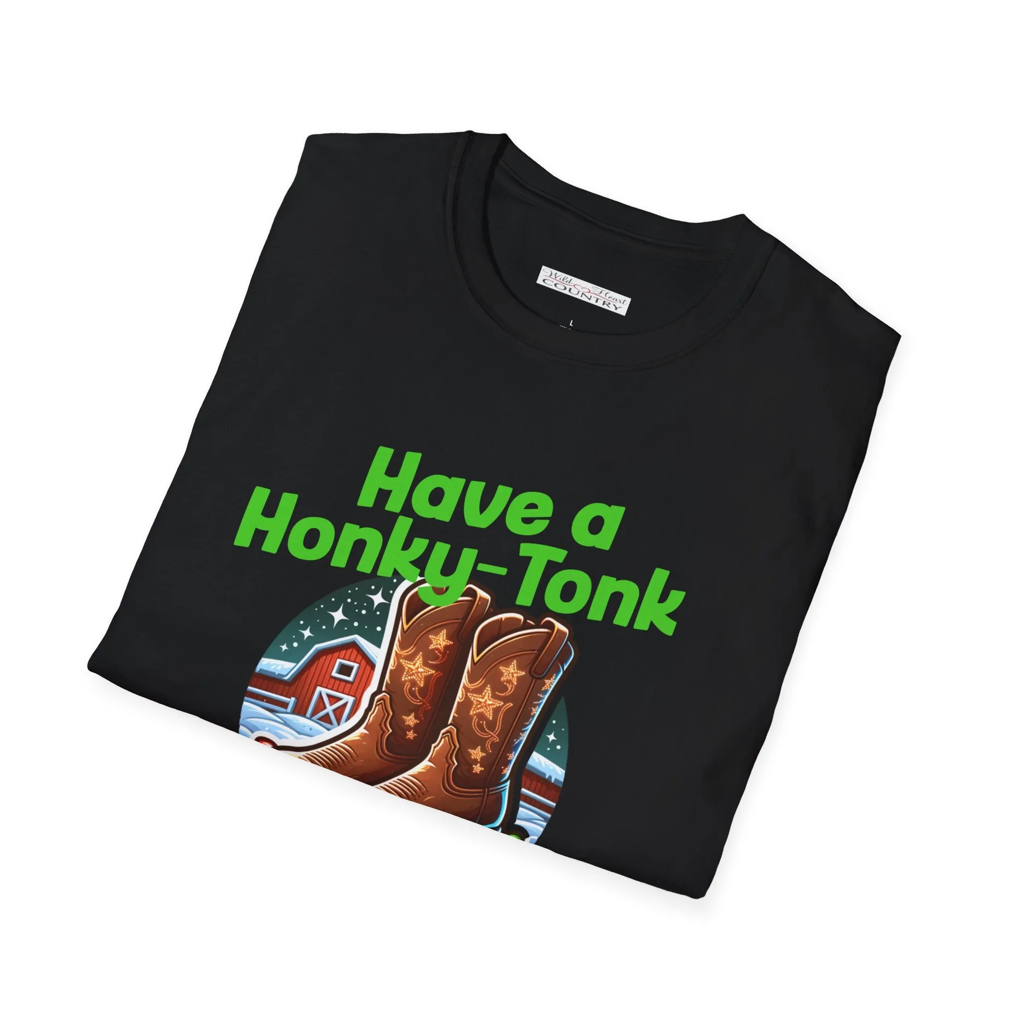Honky-Tonk Holiday Cheer T-Shirt, Christmas Tee, Country Christmas Shrit