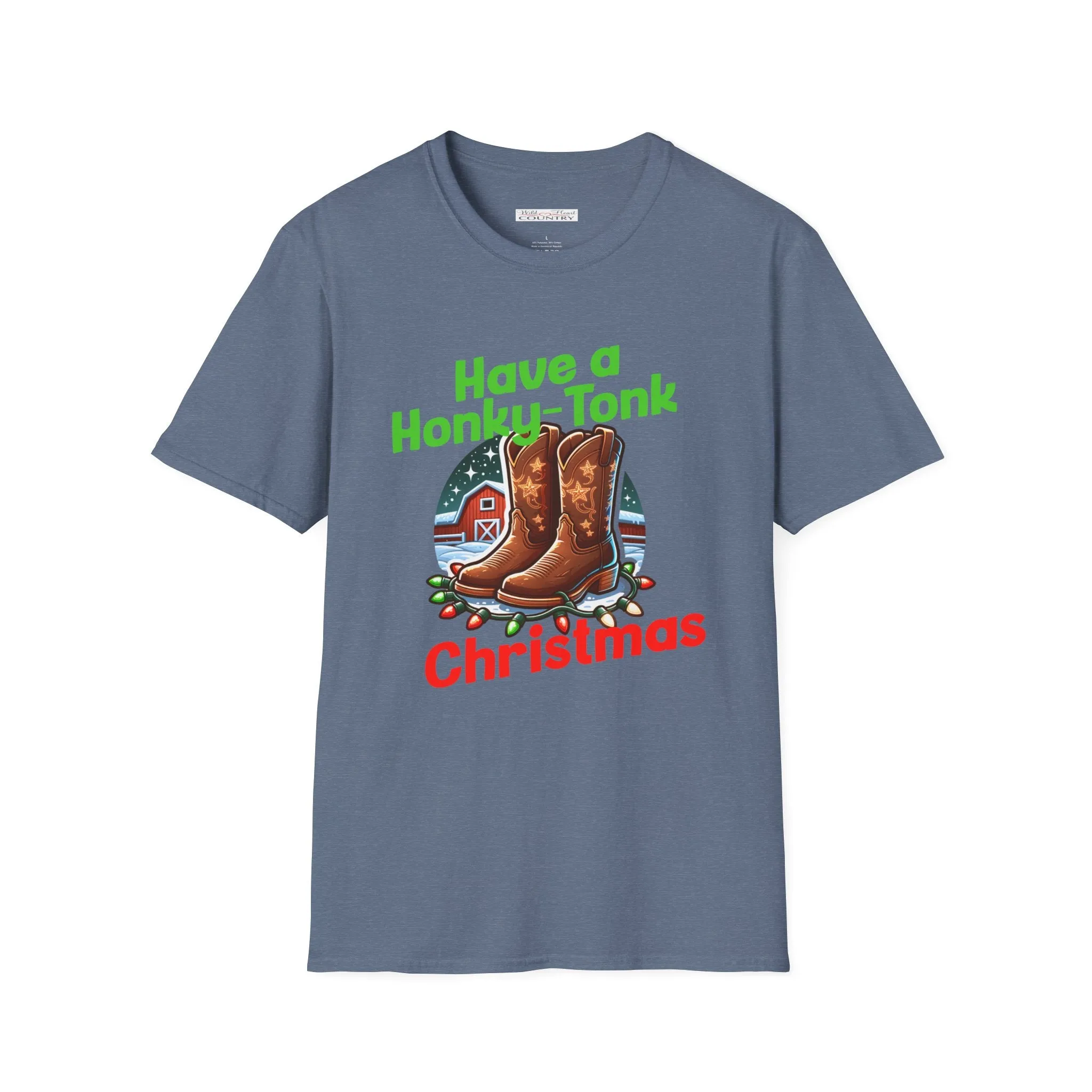 Honky-Tonk Holiday Cheer T-Shirt, Christmas Tee, Country Christmas Shrit