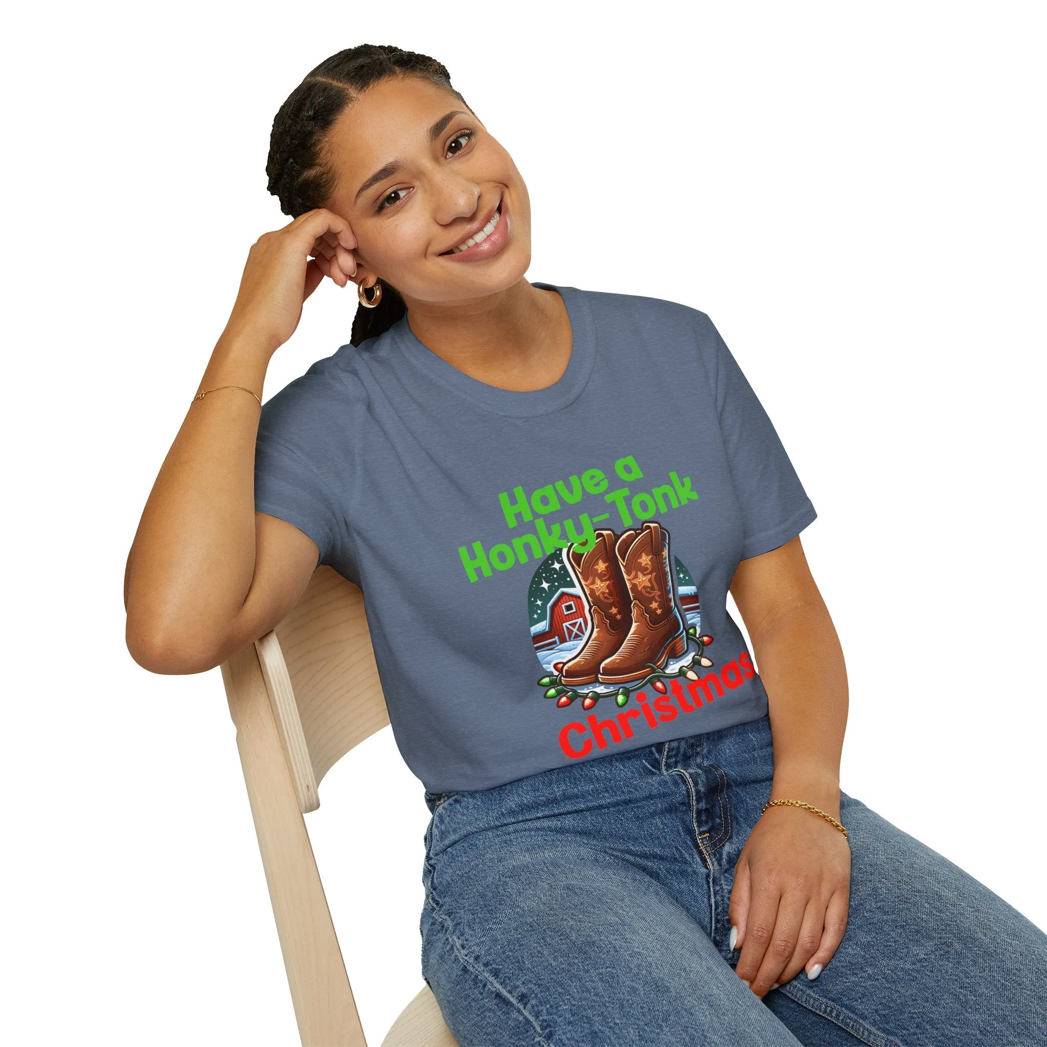 Honky-Tonk Holiday Cheer T-Shirt, Christmas Tee, Country Christmas Shrit