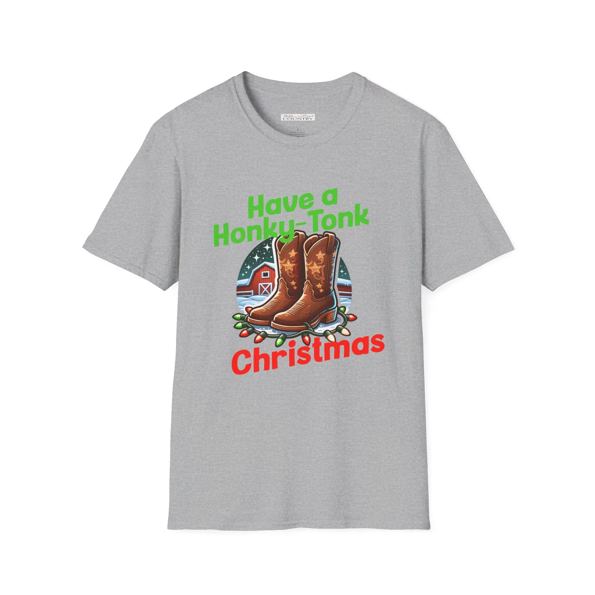 Honky-Tonk Holiday Cheer T-Shirt, Christmas Tee, Country Christmas Shrit