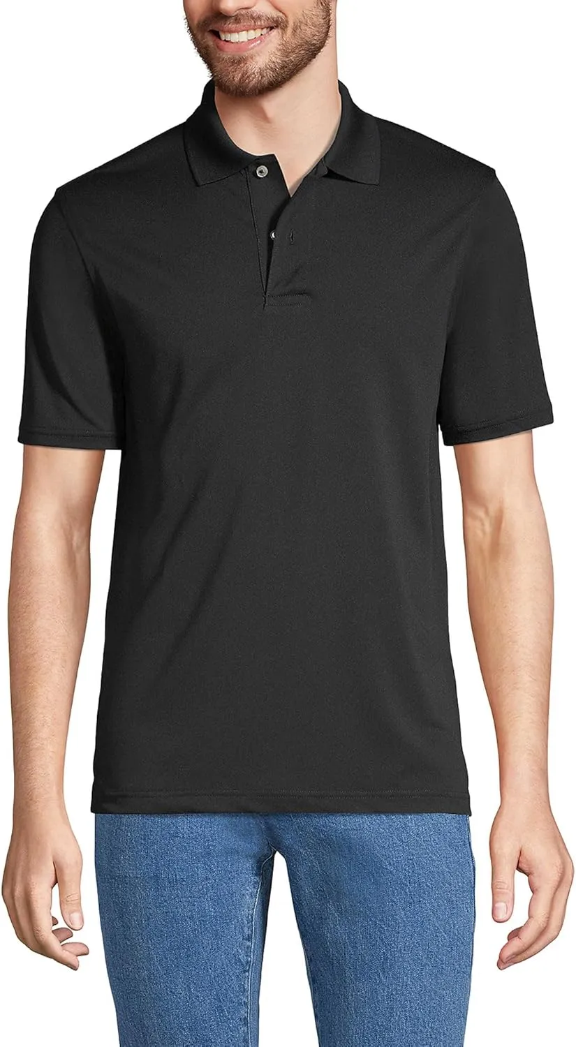 Lands' End Men's Short Sleeve Polyester Polo