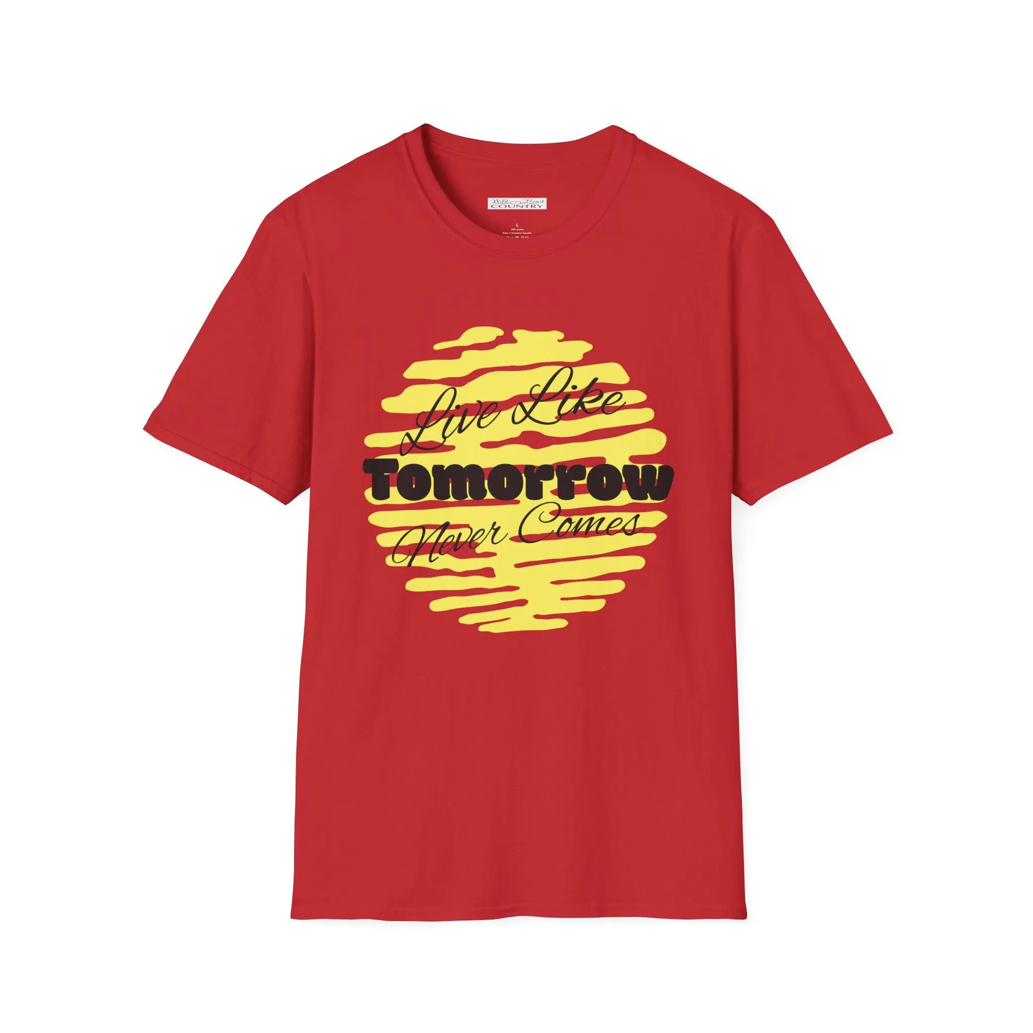 Live Like Tomorrow Never Comes T-Shirt, Lyric T-shirt, Country Music Shirt