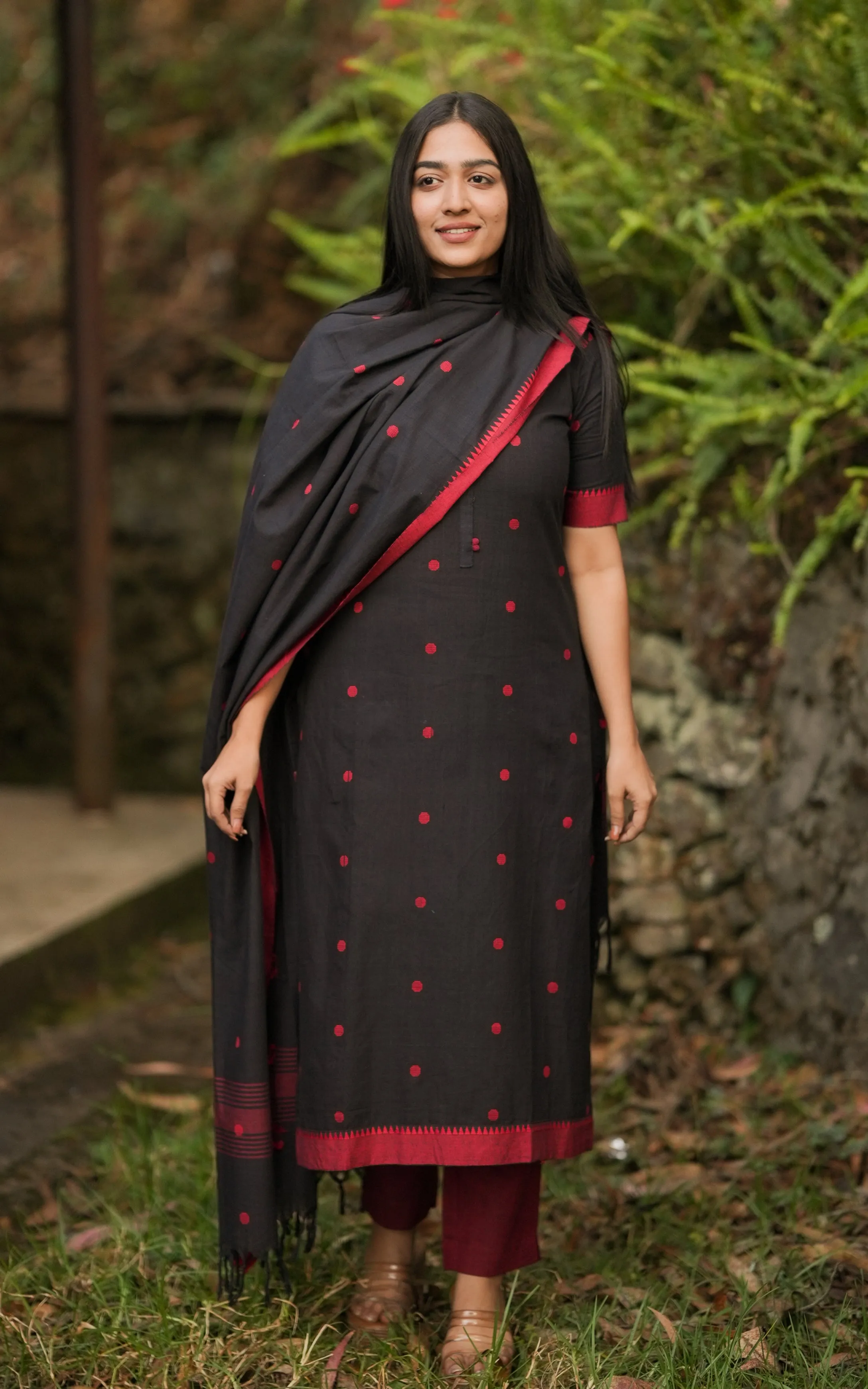 Mayura Maroon (Kurti Pant Dupatta)