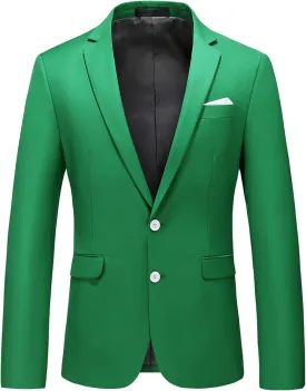 Mens Blazer Jacket Casual 2 Buttons Suit Jacket Single Breasted Sport Coats Modern Wedding Tux Blazer