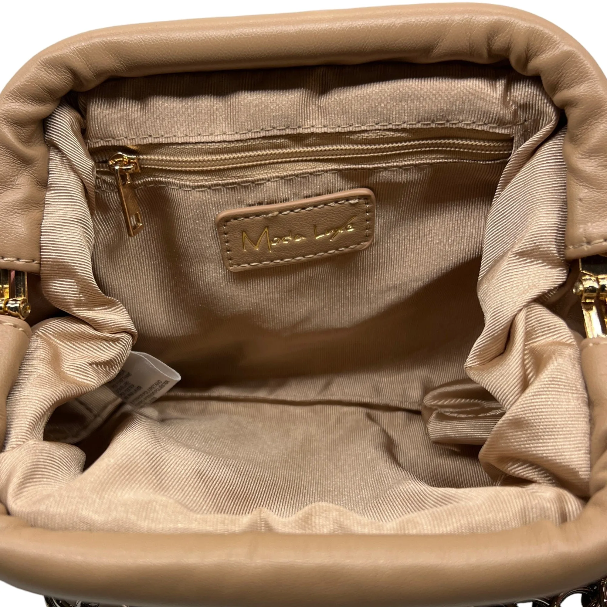 MODE LUXE Handle and Convertible Crossbody Satchel - Natural New w/Tags