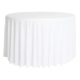 Scuba 120" Round Tablecloth - White