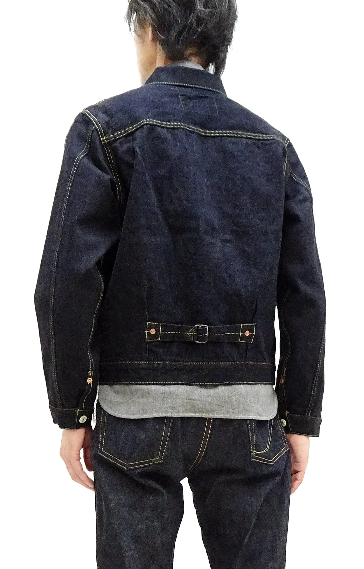 Studio D'artisan Denim Jacket Men's Type 1 Style 14 Oz. G3 Denim Jean Jacket SD-491 One-Wash