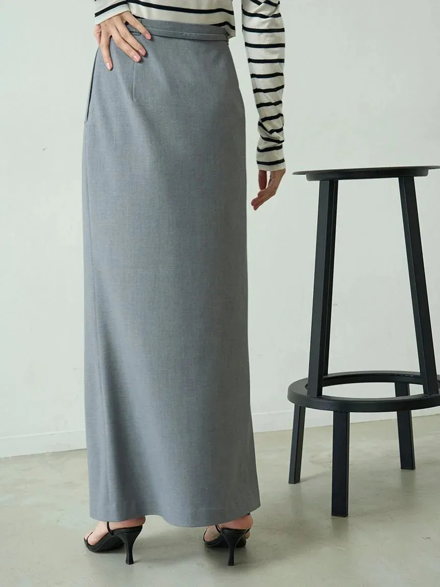 Sustainable High-Waisted Maxi Pencil Slit Skirt