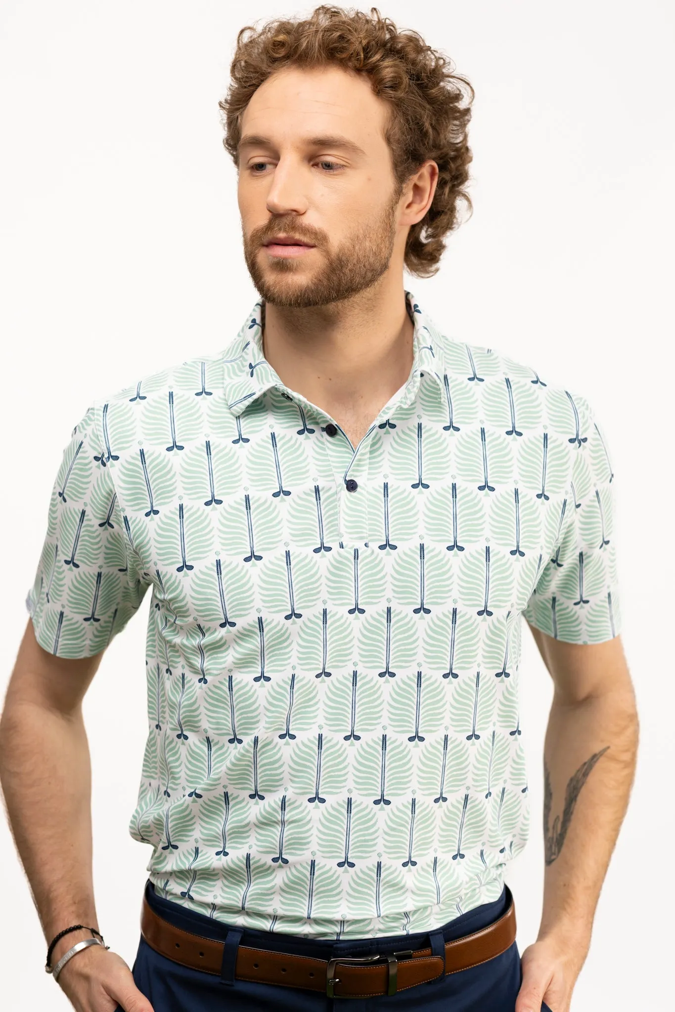The Smitty Polo - Club Palm Green